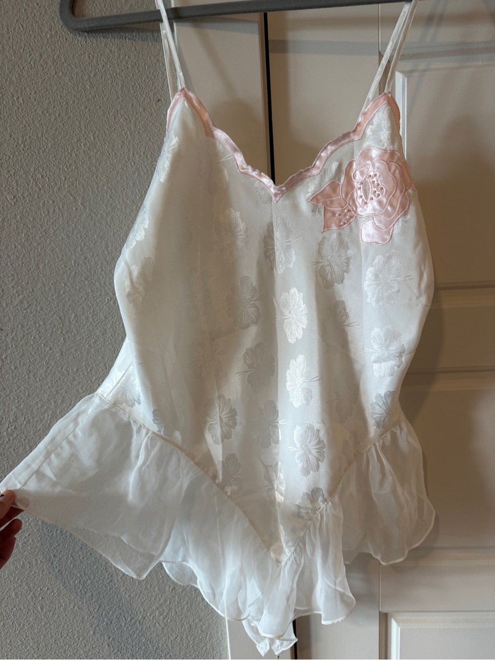 Vintage Victoria's Secret Gold Label Cream Bridal Teddy Romper 90s Size M - Picture 5 of 6